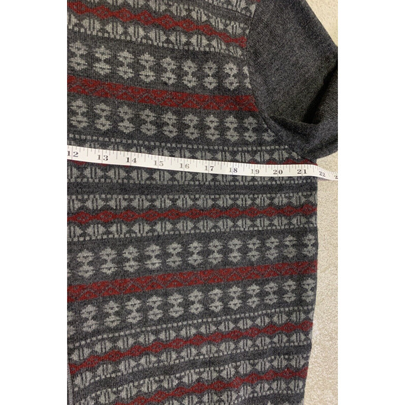 Geoffrey Beene Sweater Mens M Medium Full Zip Dark Grey 50's Rockabilly Cardigan - Picture 11 of 14